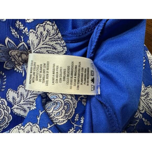 Cottage Core MSK Dress Women's 18 Floral Ruffled Faux Wrap Tie Waist Sheer Lined - Picture 8 of 12